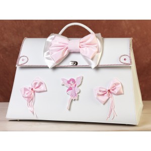 Βαλίτσα με νεράιδα λευκή- ροζ 15805